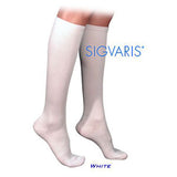 Sigvaris Sigvaris233CLLM00 30 40 mmHg Mens Cotton Calf High Socks White Large Long