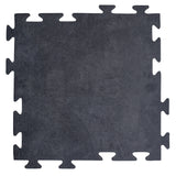 Amerihome Smooth Interlocking Square Rubber Tile Mats - 4 Pack