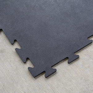 Amerihome Smooth Interlocking Square Rubber Tile Mats - 4 Pack