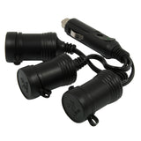 Roadpro Cigarette Lighter Adapter Rppsp-211 - 3-Way 12V Power Supply Socket Splitter With Led Indicator 10 Amps - Black