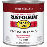 7765730 Rust-Oleum Stops Rust Oil Based Gloss Protective Rust Control Enamel, Regal Red, 1/2 Pt.