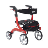 Drive Medical RTL10266BKH Nitro Euro Style Walker Rollator, Hemi Height, Black