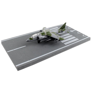 Mcdonnell Douglas Av-8B Harrier Ii Attack Aircraft Green Camouflage United States Marine Corps With Runway Section Diecast M