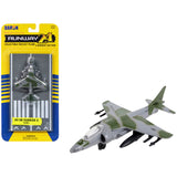 Mcdonnell Douglas Av-8B Harrier Ii Attack Aircraft Green Camouflage United States Marine Corps With Runway Section Diecast M