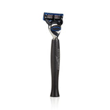 Panther Black Brushed Aluminum Razor Handle for Fusion Cartridge