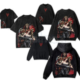Red Rising The Reaper of Mars T-Shirt – Darrow O'Lykos Oversized Graphic Tee, Lightweight Washed Cotton Sci-Fi Streetwear