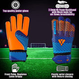Vizari Saturn F.P. Goalkeeper Gloves W/ Finger Support – Blue/Orange