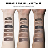 6 Colors Waterproof Eyebrow Tint with Brush Long-Wearing Full-Pigment Smudge-Proof Eyebrow Pomade Natural Wild Brows Makeup