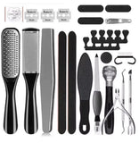 Stainless Steel Pedicure Tool Kit Foot File Dead Skin And Callus Removal Trimming Supplies For Household Personal Foot Care Daily Maintenance