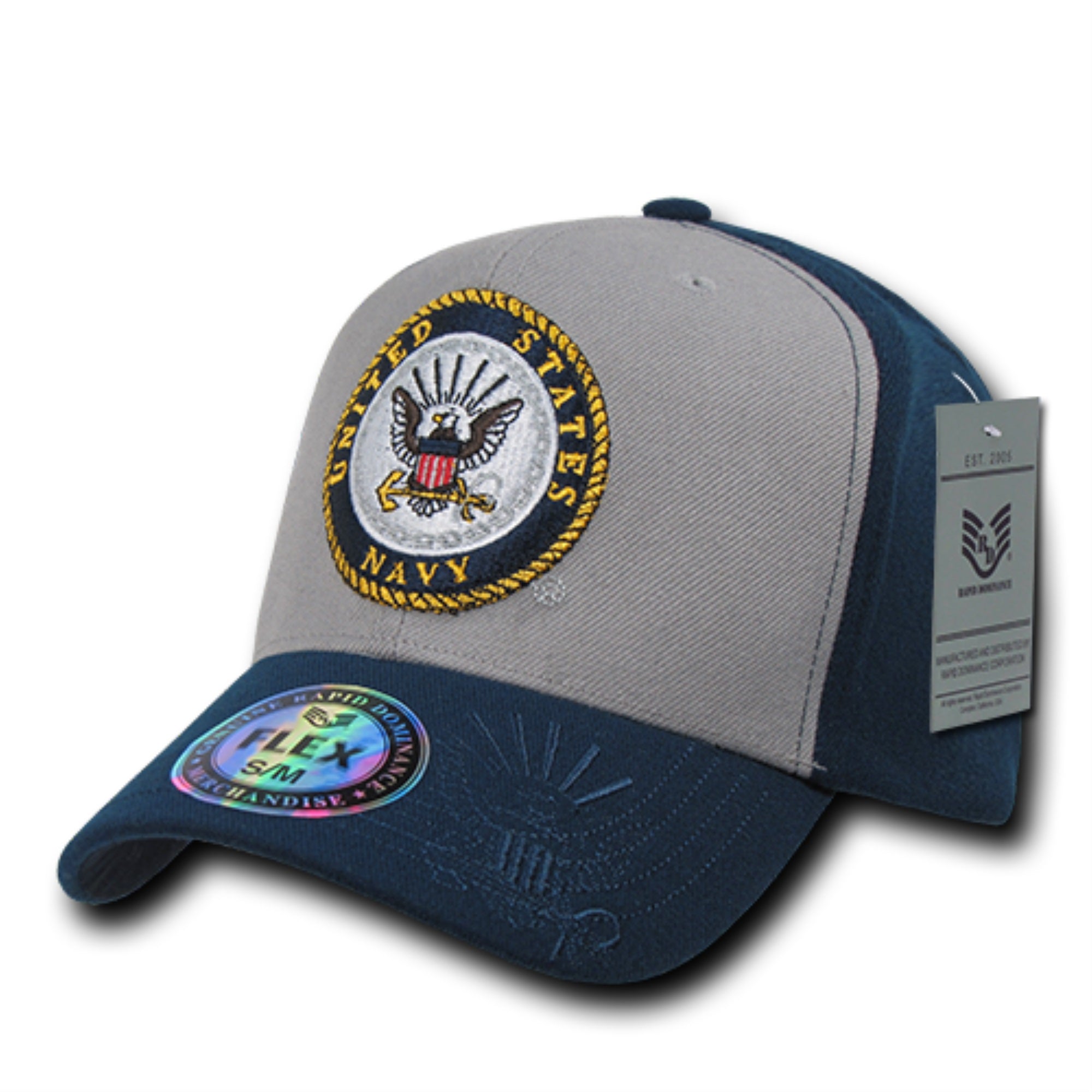 Flex Military Caps, Navy, Grey, S_M