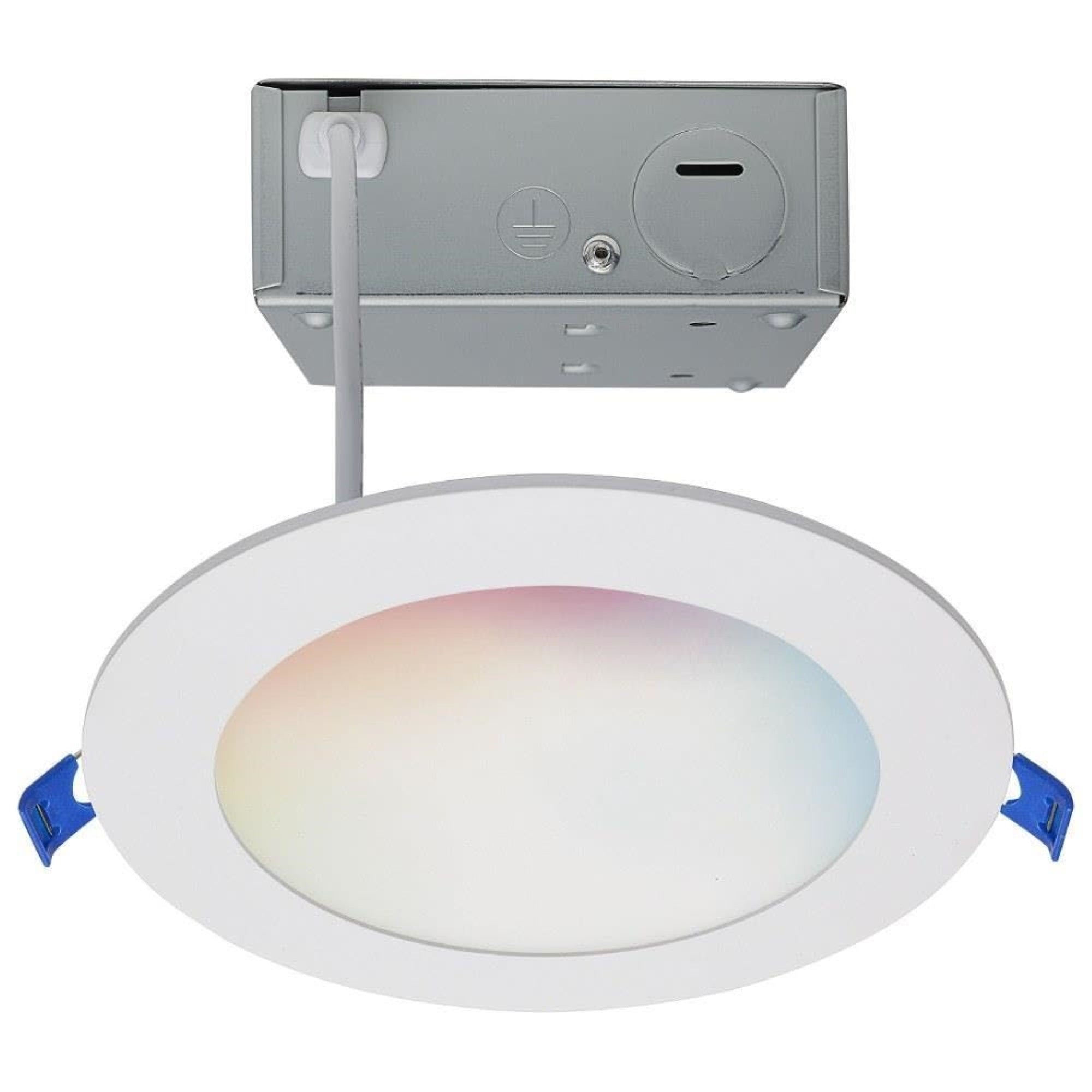 12 Watt; Led Direct Wire; Low Profile Downlight; 6 Inch Round; Starfish Iot; Tunable White And Rgb; 120 Volt; 90 Cri; White Fini