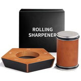 2/5 Angles Rolling Knife Sharpener Kit Straight Edge Roller Knife Sharpening 15 and 20 Degrees Angle Roller Kitchen Accessory