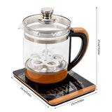 1.8L Electric Glass Tea Kettle - Multifunction Hot Water Boiler with Keep Warm & 6 Temp Settings, BPA-Free glass teapot