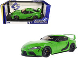 2023 Toyota GR Supra StreetFighter Green 1/18 Diecast Model Car by Solido