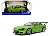 1999 Nissan Silvia S15 SpecR Aero RHD (Right Hand Drive) Never Satisfied Green Metallic 1/18 Diecast Model Car by Solido