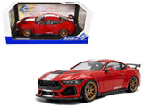 2024 Ford Shelby Mustang Super Snake Race Red with White Stripes 1/18 Diecast Model Car by Solido