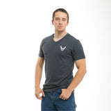 Military V-Neck Tee, Air Force, Navy, S