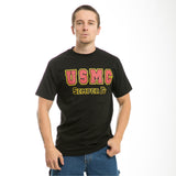 Classic Military T'S, Usmc, Black, M