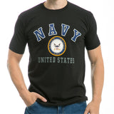 30 Single Tee, Us Navy Classic, Black,2X