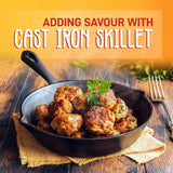 3PCS Cast Iron Skillet Set (6/8/10 Inch) Pre-Seasoned, Heavy-Duty Pans for Oven, Grill & Campfire, Even Heat, Non-Stick Surface