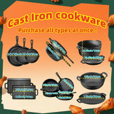3PCS Cast Iron Skillet Set (6/8/10 Inch) Pre-Seasoned, Heavy-Duty Pans for Oven, Grill & Campfire, Even Heat, Non-Stick Surface