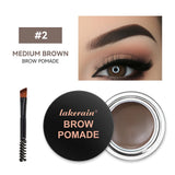 6 Colors Waterproof Eyebrow Tint with Brush Long-Wearing Full-Pigment Smudge-Proof Eyebrow Pomade Natural Wild Brows Makeup