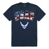 Flag Letter Tee, Air Force, Navy, M
