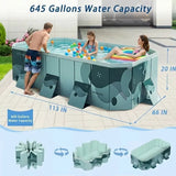 Outdoor Swimming Pool Foldable Big Capacity Non-Inflatable Family Pool Thickened Wear-Resistant for Summer Water Party Fun in the Sun