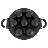 7-Hole Cake Mold Baking Pan with Handle Cake Cooking Pan Takoyaki Maker Non-stick Omelette Pan Kitchenware for Home Bakery Café