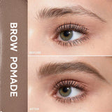6 Colors Waterproof Eyebrow Tint with Brush Long-Wearing Full-Pigment Smudge-Proof Eyebrow Pomade Natural Wild Brows Makeup