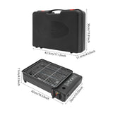Gas Barbecue Grill, Butane LPG Stove 2.2KW Power, Camping Gas Stove Tabletop with Grilling Nets, Double-row Firepower Tubes