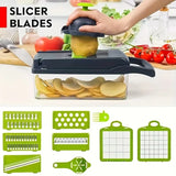 14 in 1 Multifunctional Vegetable Chopper Onion Chopper Handle Food Grate Food Chopper Kitchen Vegetable Slicer Dicer Cut