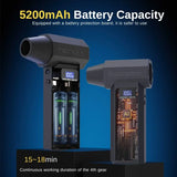 120,000 RPM Electric Turbine Blower, Portable Cordless Hair Dryer, Deep Cleaning Tool for Cars/Electronics/Home