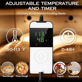 Dough Proofer Warming Box Versatile Adjustable Temperature Timer Control Bread Dough Proofing Box Collapsible Design 40x32x25cm