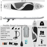 Stand Up Paddle Board, Inflatable Paddle Board with Premium Accessories, SUP Board with Non-Slip EVA Deck, Suitable for Sea Lake
