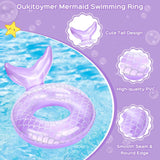 Inflatable Swim Ring, Cute Mermaid Dinosaur Unicorn Mouse Swimming Pool Floats Tube Raft, Water Bathtub Beach Party Toys