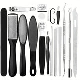 Stainless Steel Pedicure Tool Kit Foot File Dead Skin And Callus Removal Trimming Supplies For Household Personal Foot Care Daily Maintenance