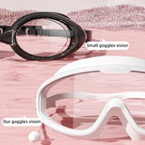 Outdoor Swimming Goggles Anti-Fog Wide View Scuba Diving Swimming Glasses with Earplugs for Adult Youth Water Diving Goggles
