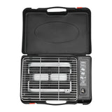 Gas Barbecue Grill, Butane LPG Stove 2.2KW Power, Camping Gas Stove Tabletop with Grilling Nets, Double-row Firepower Tubes