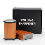 2/5 Angles Rolling Knife Sharpener Kit Straight Edge Roller Knife Sharpening 15 and 20 Degrees Angle Roller Kitchen Accessory