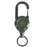Outdoor Sporty Retractable Key Chain Tool - Heavy Duty Steel Wire Rope, Sturdy Carabiner Buckle & Spring Key Ring