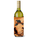 Beware Of The Black Crows Halloween Wine Bottle Beverage Insulator Beverage Insulator Hugger