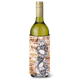 Creepy, Haunted And Frightful With Skulls Halloween Wine Bottle Beverage Insulator Beverage Insulator Hugger