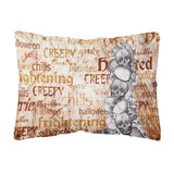 Caroline'S Treasures Creepy, Haunted & Frightful With Skulls Fabric Decorative Pillow, Large, Multicolor