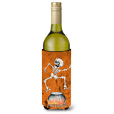 Skeleton Jumping From Witches Caldron Halloween Wine Bottle Beverage Insulator Beverage Insulator Hugger