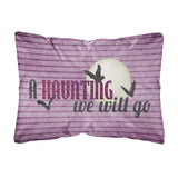 Caroline'S Treasures A Haunting We Will Go Halloween Canvas Fabric Decorative Pillow, Large, Multicolor