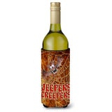 Jeepers Creepers With Bat And Spider Web Halloween Wine Bottle Beverage Insulator Beverage Insulator Hugger