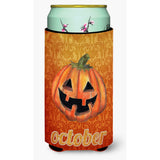 October Pumpkin Halloween Tall Boy Beverage Insulator Beverage Insulator Hugger