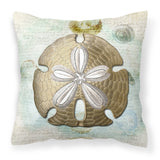 Caroline'S Treasures Sb3025Pw1414 Sand Dollar Canvas Fabric Decorative Pillow, Large, Multicolor