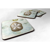 Caroline'S Treasures Sb3027Fc Sand Dollar Foam Coasters (Set Of 4), 3.5 H X 3.5 W, Multicolor